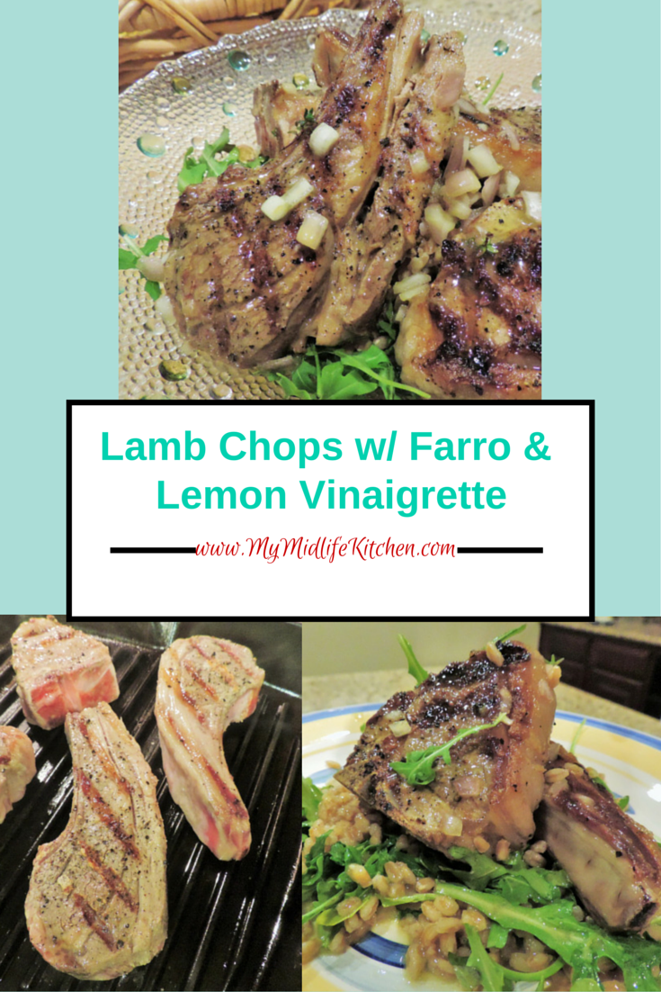 Lamb Chops with Farro & Arugula My Midlife Kitchen
