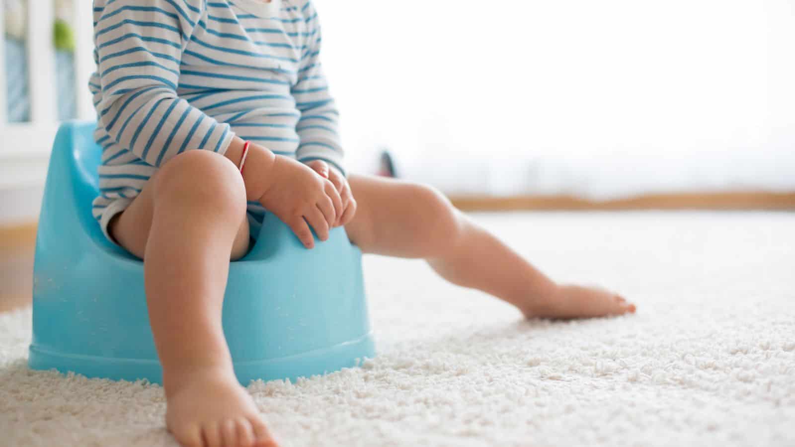 A kid being potty trained