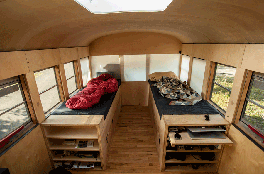 School Bus Conversion Transforms the Vehicle into Spacious Tiny Home