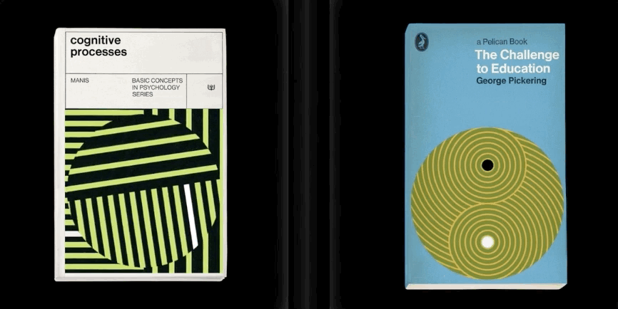 Vintage Abstract Book Covers Transformed into Hypnotic Animations