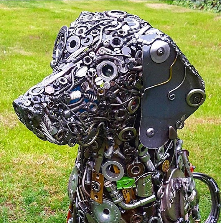 Artist Turns Nuts Bolts and Scrap Metal Into LifeSize Animal