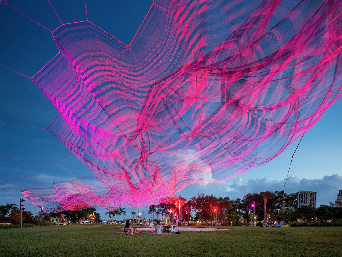 Echelman's 'Bending Arc' Billows Over St. Petersburg's Pier Park