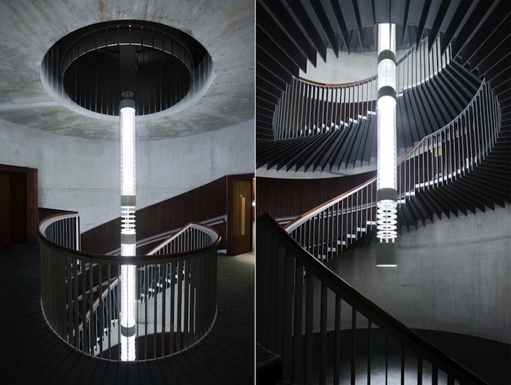 Beautifully Lit Spiral Staircase by Speirs + Major
