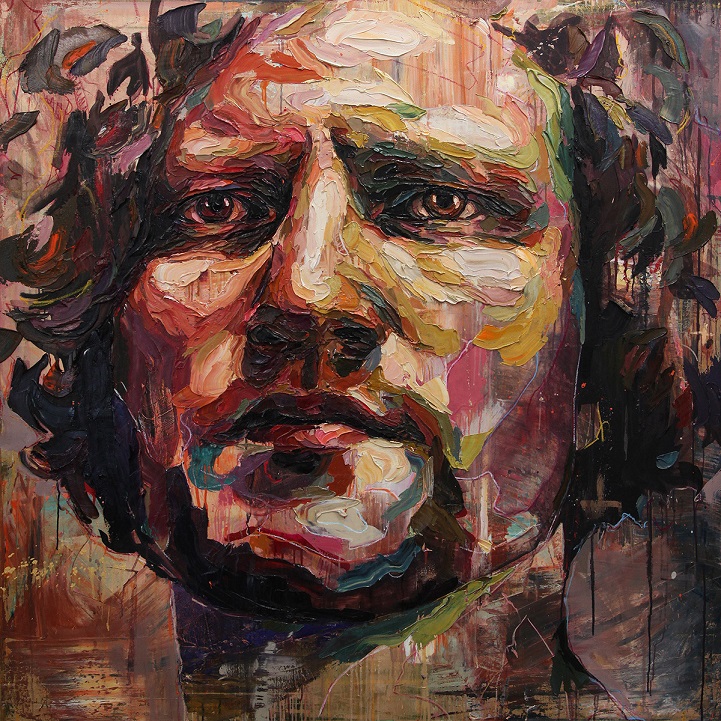 Multicolored Palette Knife Paintings Explore the Many Layers of Human