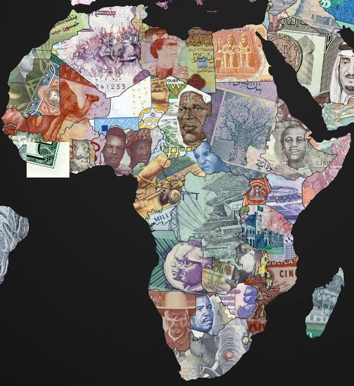 Two World Maps Created with a Country's Own Currency