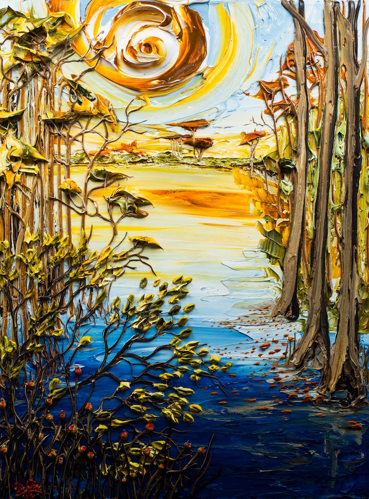 The Beautiful Textured Art of "Sculpting with Paint"