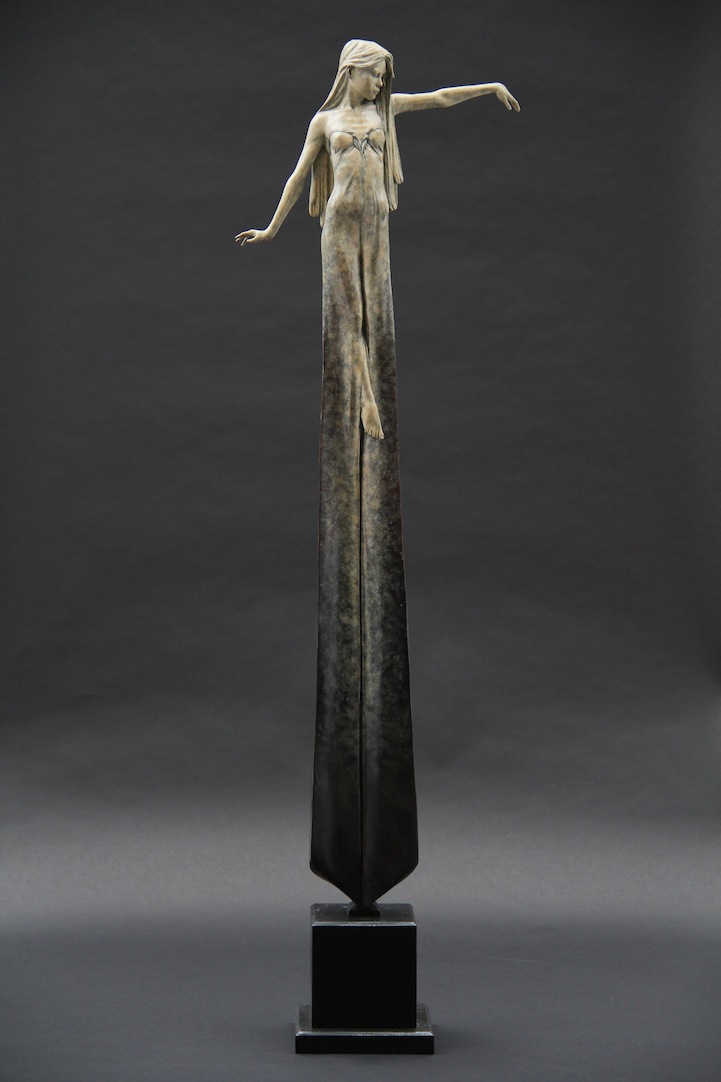 Beautifully Oxidized Bronze Sculptures of Elongated Women