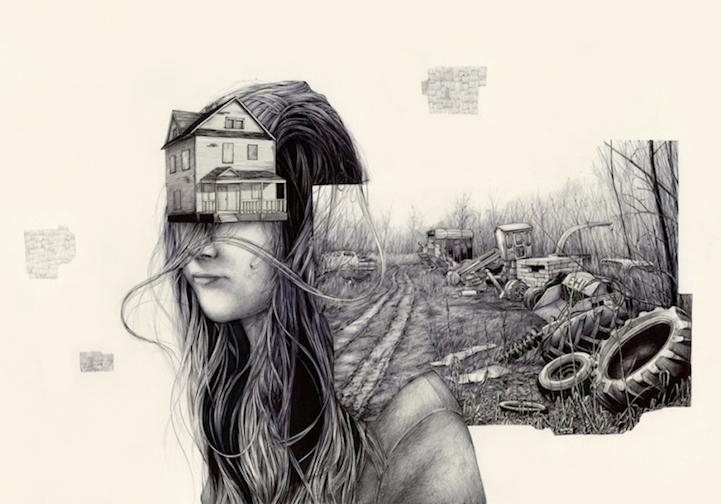 Artist's Detailed Sketches Display Memories as Tangible Objects and