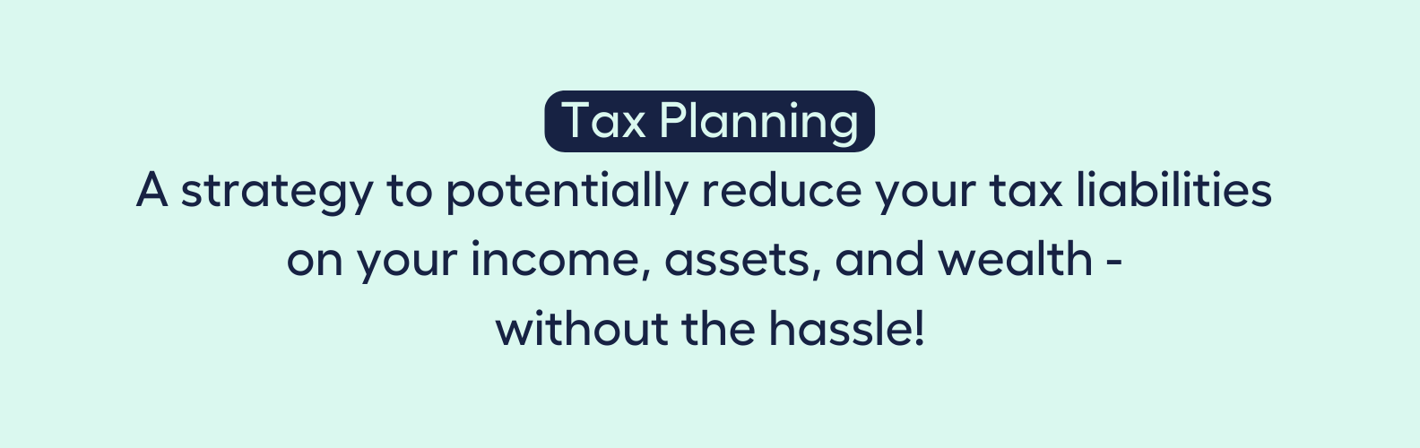 The Importance of Tax Planning My Money Sorted
