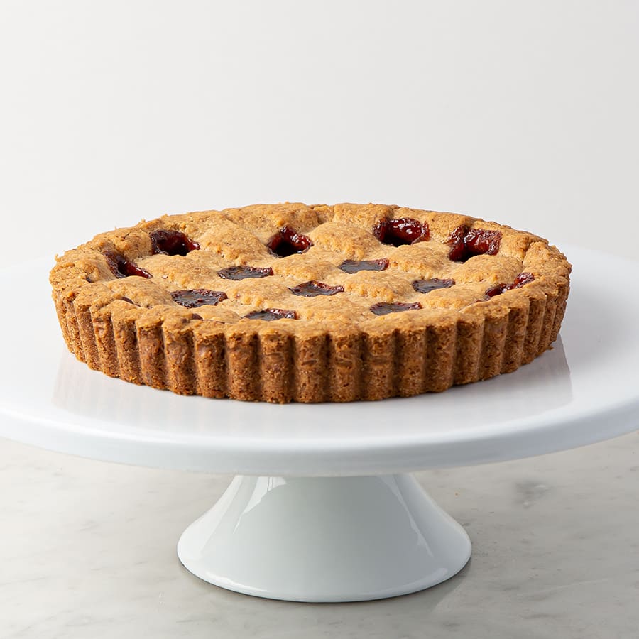Raspberry Linzer Tart (P)(NT) (V) 8" Serves 68 My Most Favorite Food