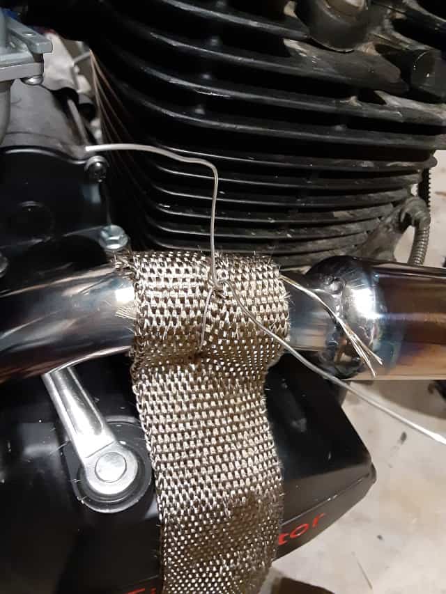 My Motorcycle Exhaust Wrap Installation (TBR7 / Hawk 250 / etc). My
