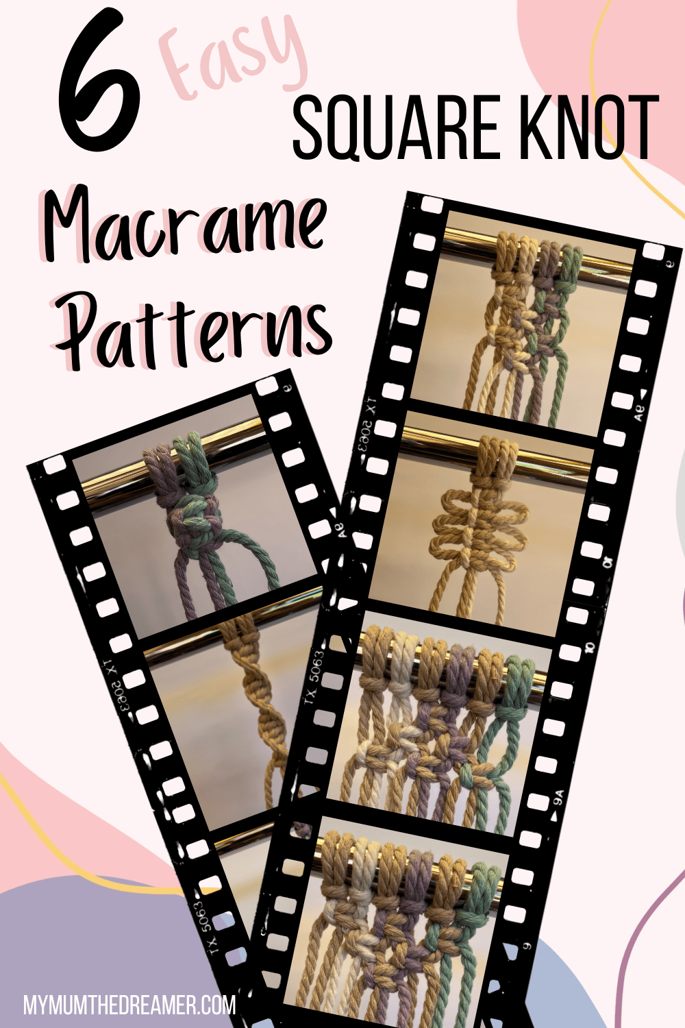 6 Easy Square Knot Macrame Patterns (to help you create your own