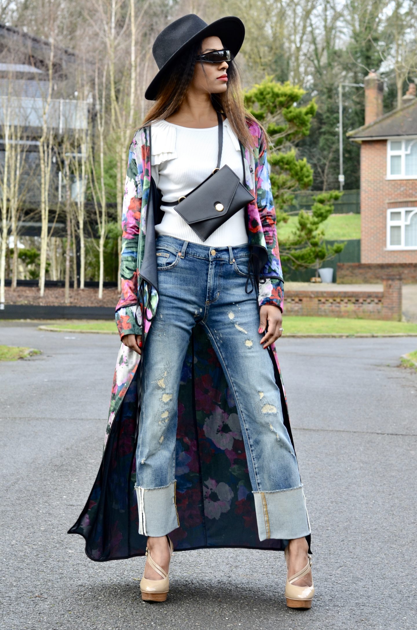 How To Style Denim Jeans And Kimono My name is Lovely!