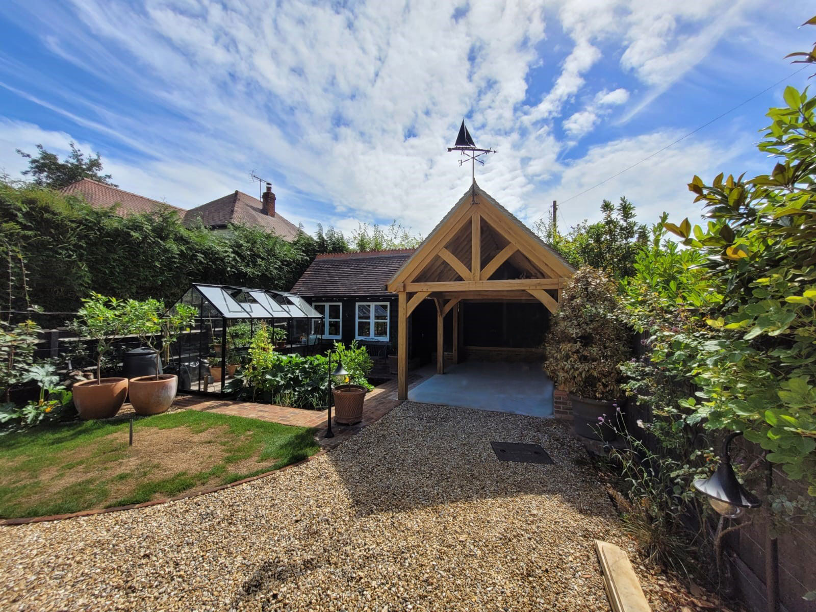 Car port and in Lyndhurst My Oak Frame