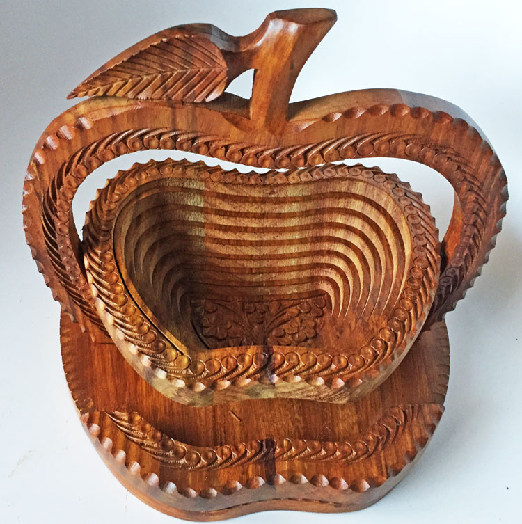 Apple One Collapsible Wooden Basket
