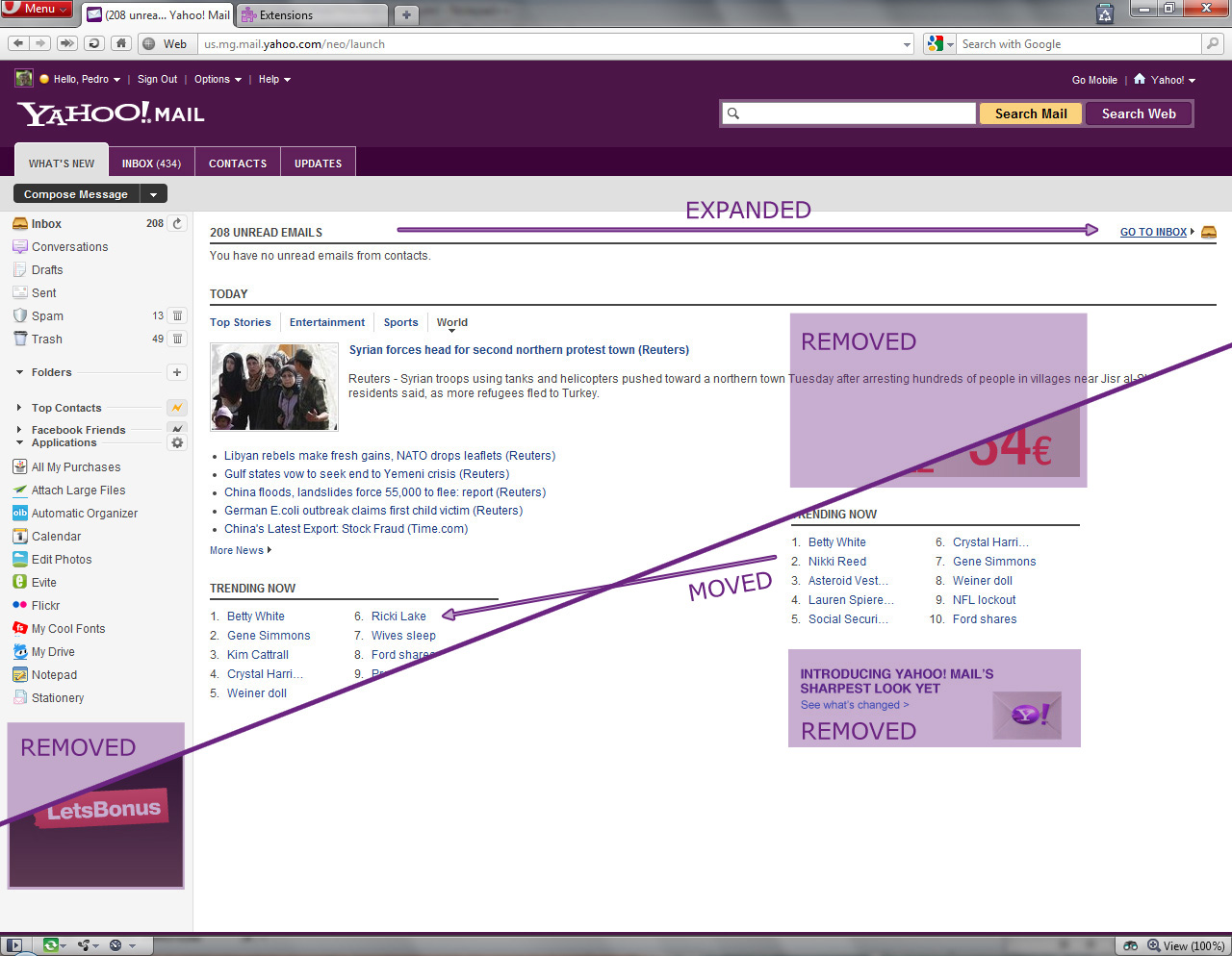 Yahoo! Mail Ads Free My Opera Extensions