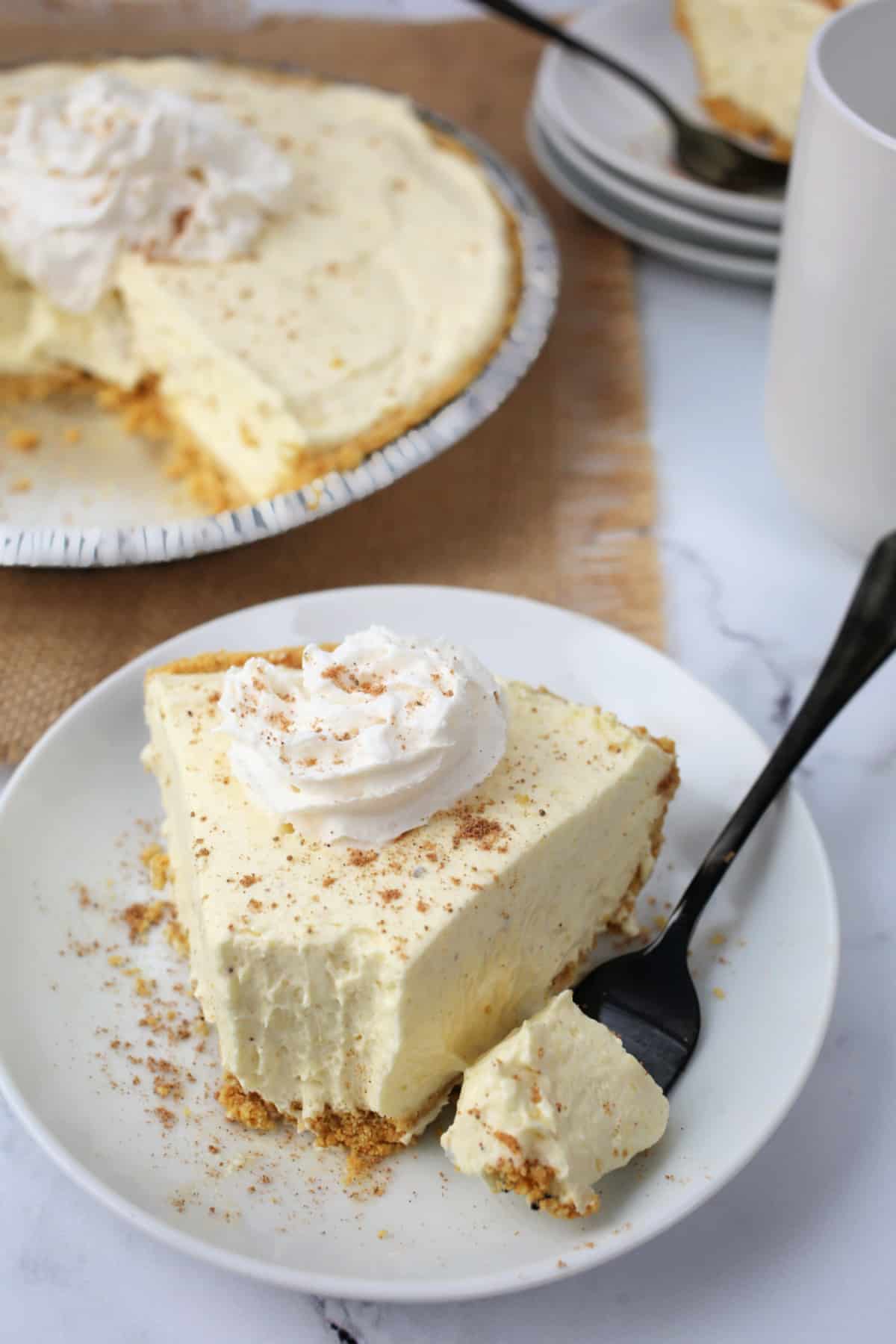 No Bake Eggnog Pie
