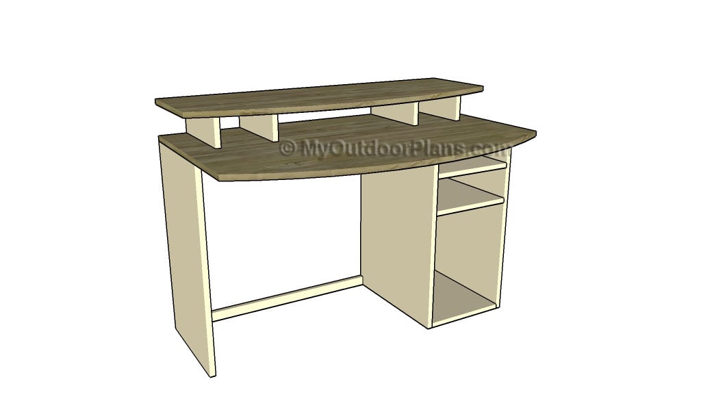 Computer Desk Plans MyOutdoorPlans Free Woodworking