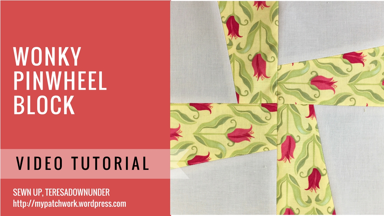 Video tutorial Wonky pinwheel beginner block Sewn Up