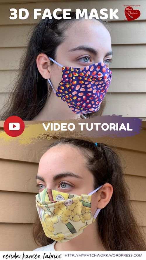 Face mask template free video tutorial Sewn Up