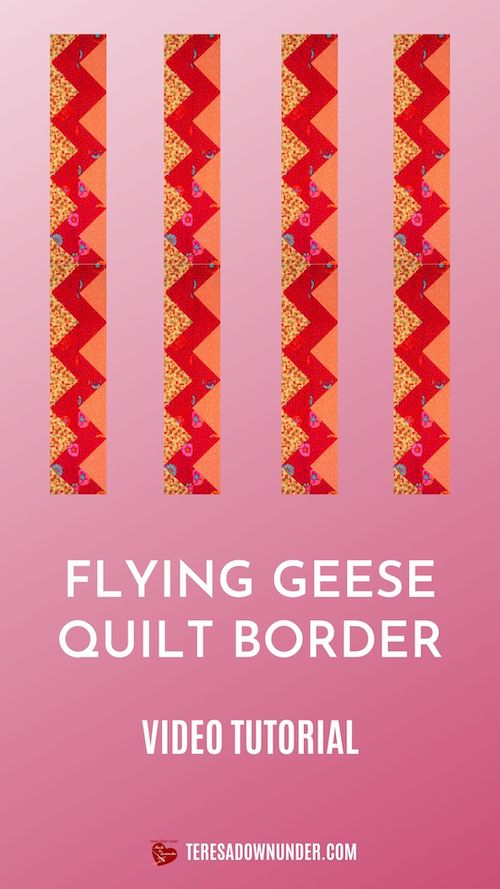Flying geese border quilt border Sewn Up