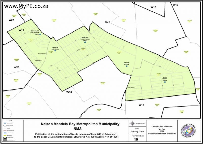 Kwazakhele Port Elizabeth Map Nelson Mandela Bay Ward Maps
