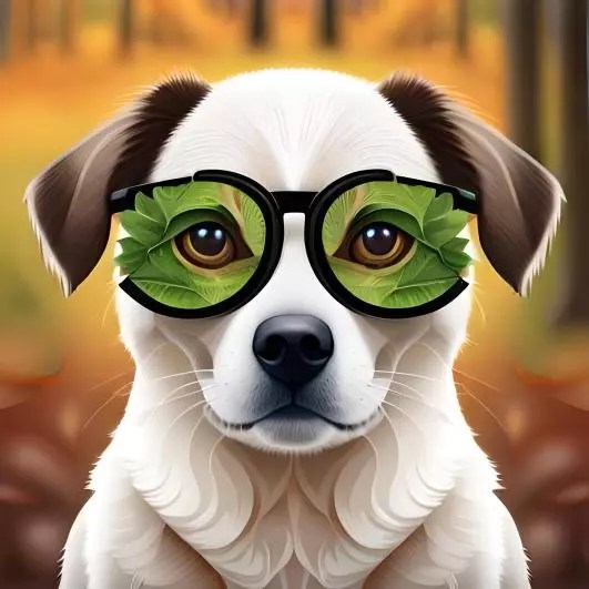 Dog With Leaf Eye Patch A Style That Turns Heads