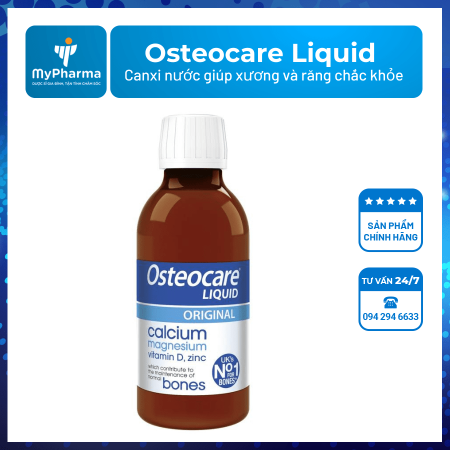 Osteocare Liquid Canxi nước giúp xương và răng chắc khỏe