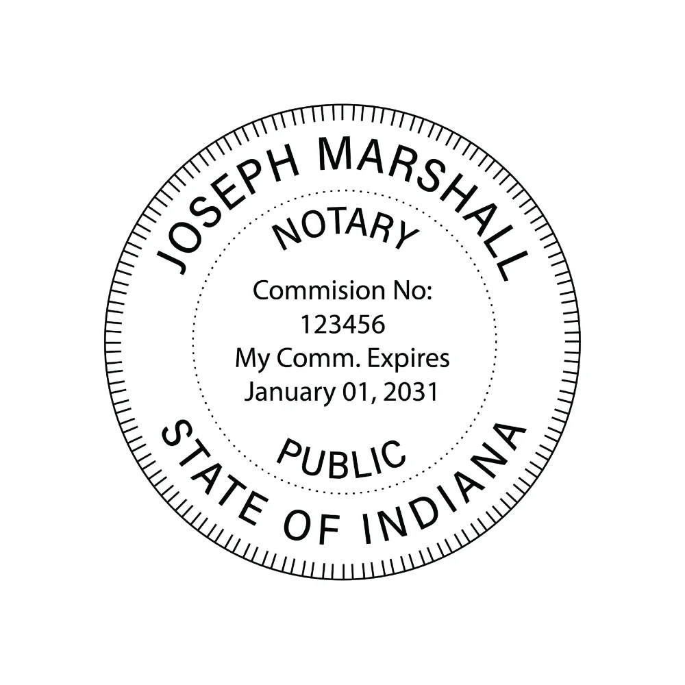 JL Indiana Notary Stamp Notary Stamp In Indiana