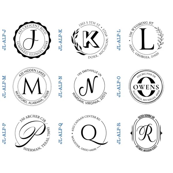 Alphabet Monogram Address Embossers Best Embossers [2023]