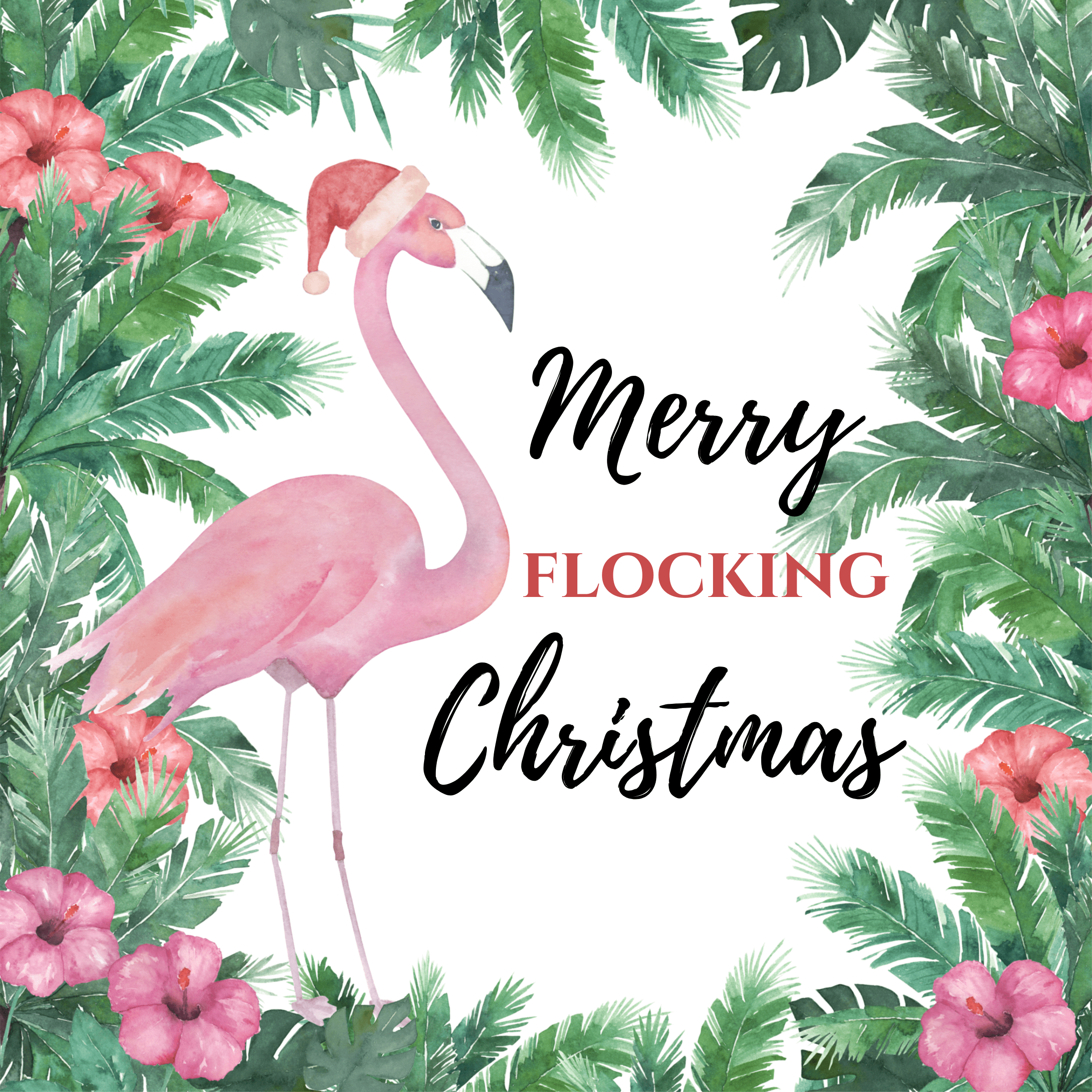 Christmas Flamingo Printables Have a Flocking Christmas My