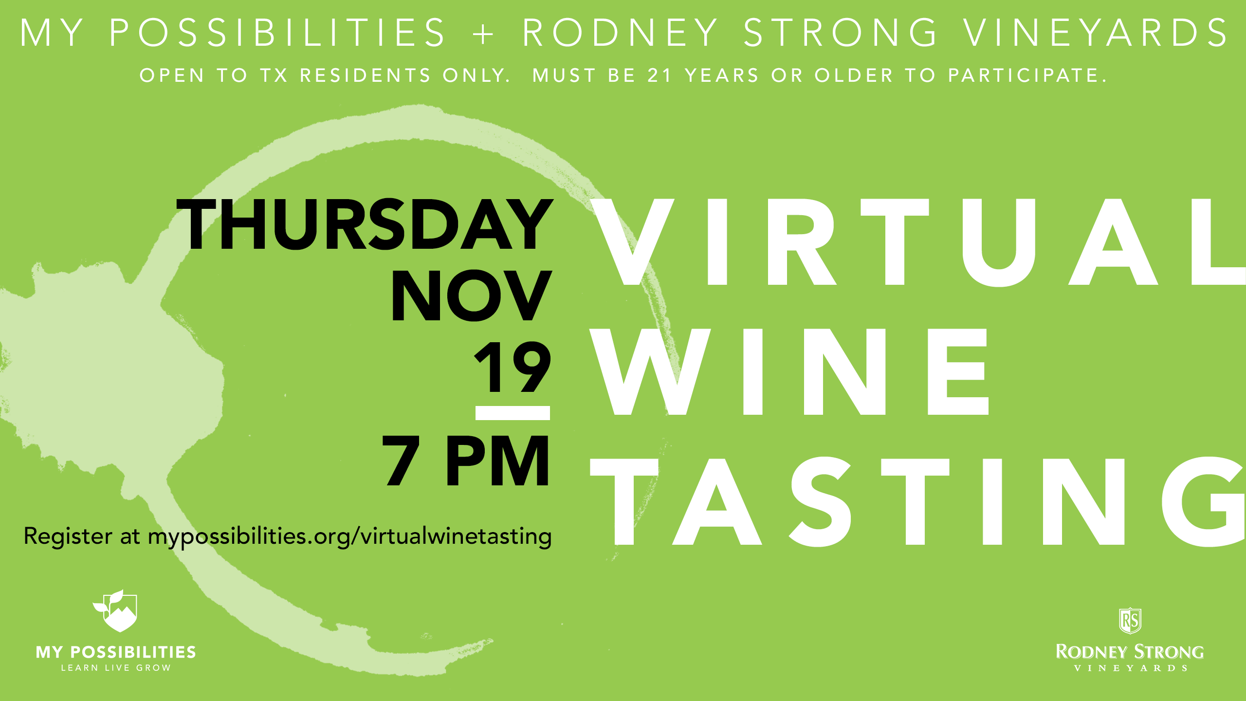 My Possibilities + Rodney Strong Virtual Wine Tasting