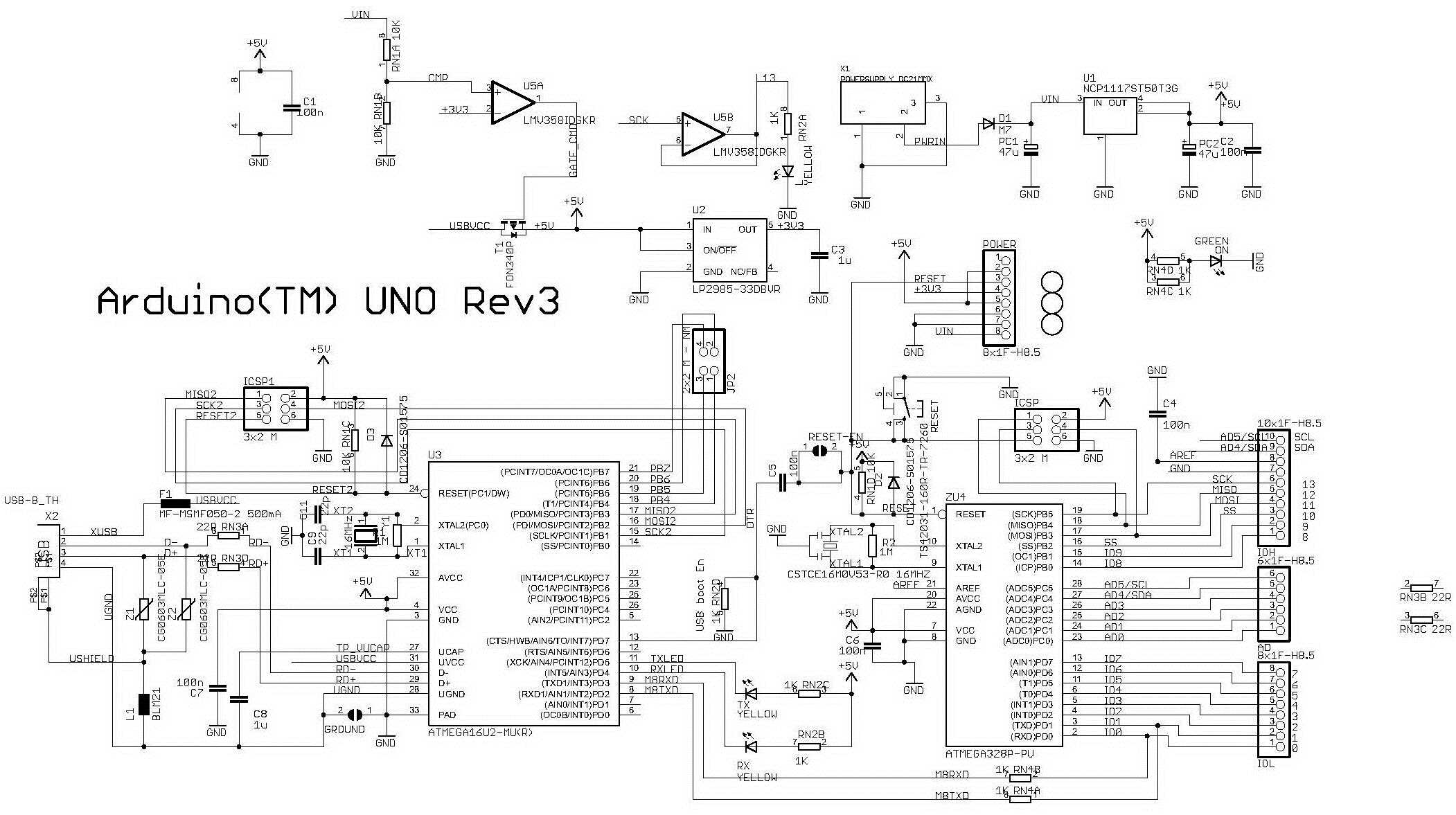 arduino uno r3 circuit diagram Wiring Diagram and Schematics