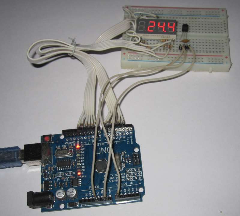 Arduino lessons. Connecting analog temperature sensors to Arduino (LM35