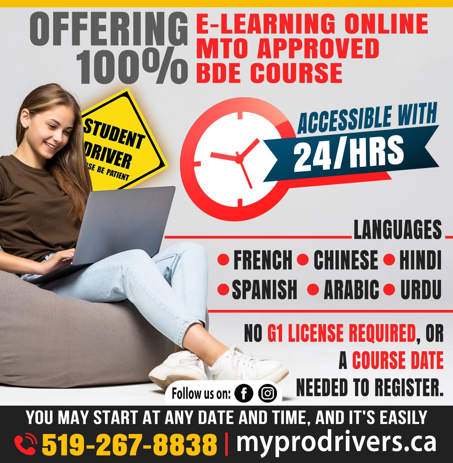 Pro Drivers Driving School Serving Brantford, Cambridge, Guelph, Hamilton, Kitchener and
