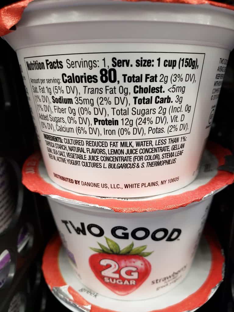 Two Good Yogurt label