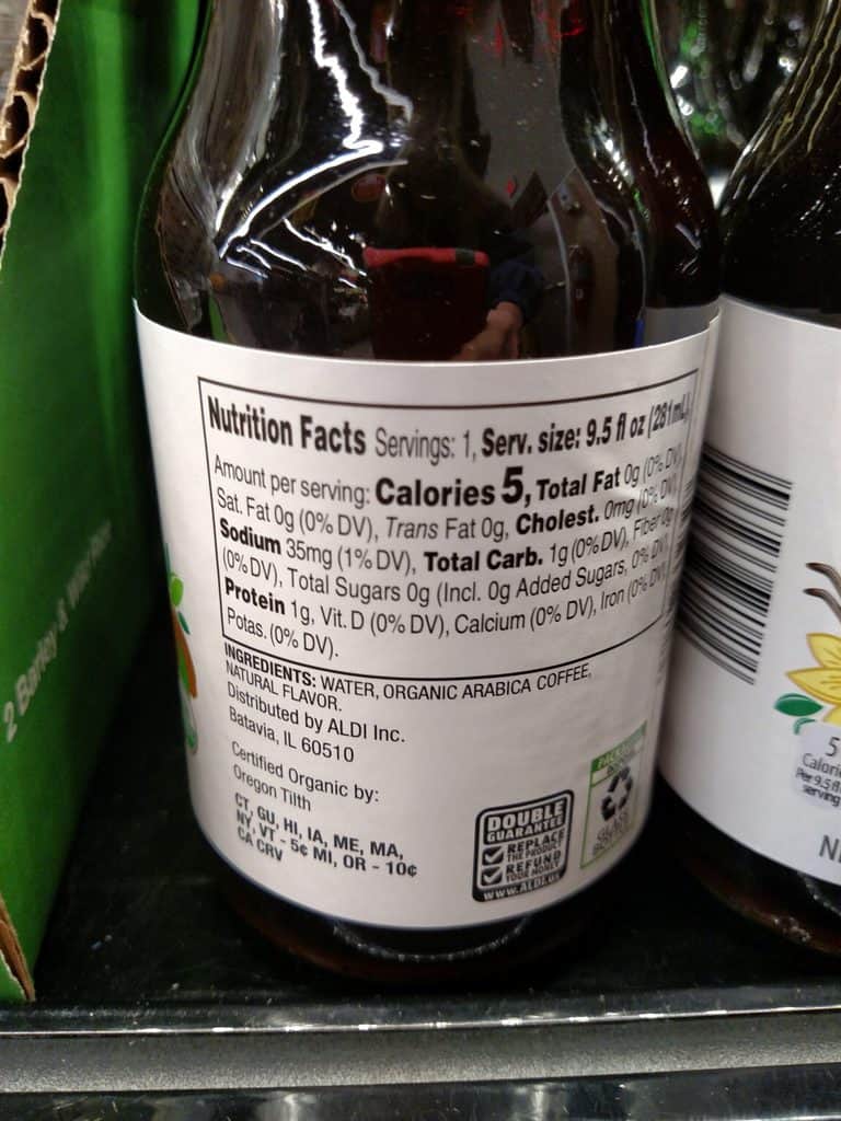 Cold Brew Coffee label