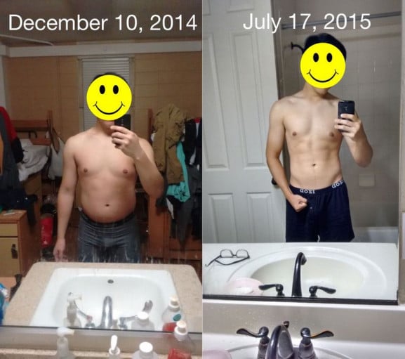 Male at 5'9 Loses 32 Lbs in 7 Months See the Progress!