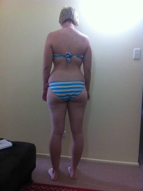 4 Pictures of a 5'8 161 lbs Female Weight Snapshot
