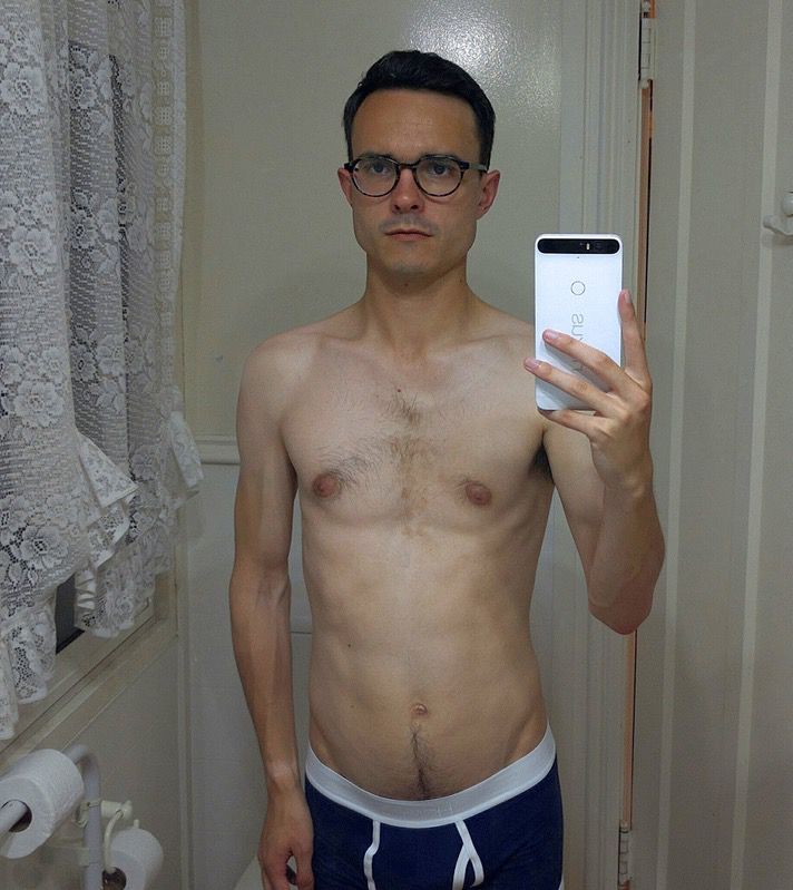 5 foot 7 Male Progress Pics of 2 lbs Weight Gain 125 lbs to 127 lbs