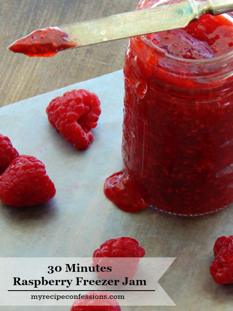 30 MInute Raspberry Freezer Jam