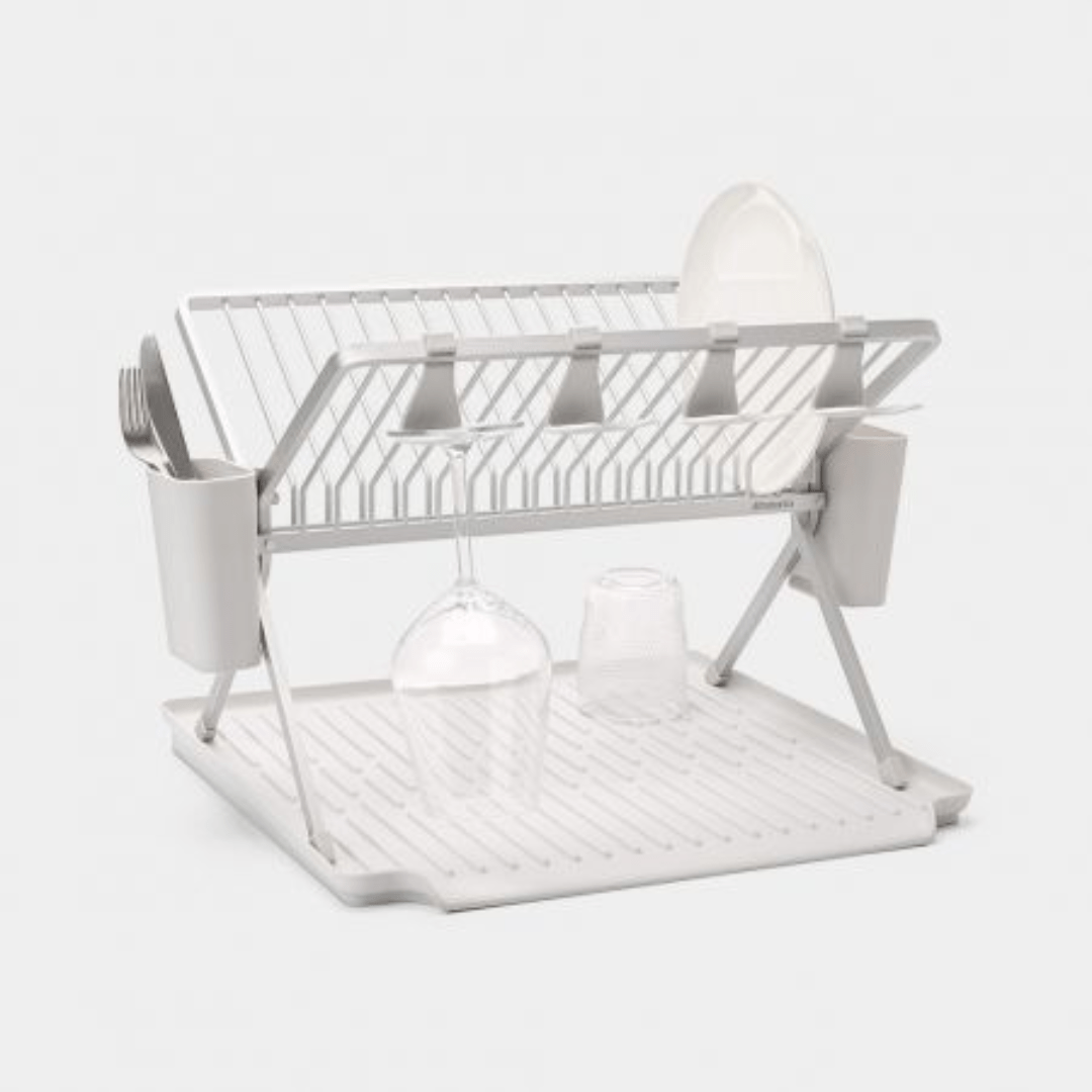 Brabantia Sink Side Foldable Dish Drying Rack Light Grey Best Price