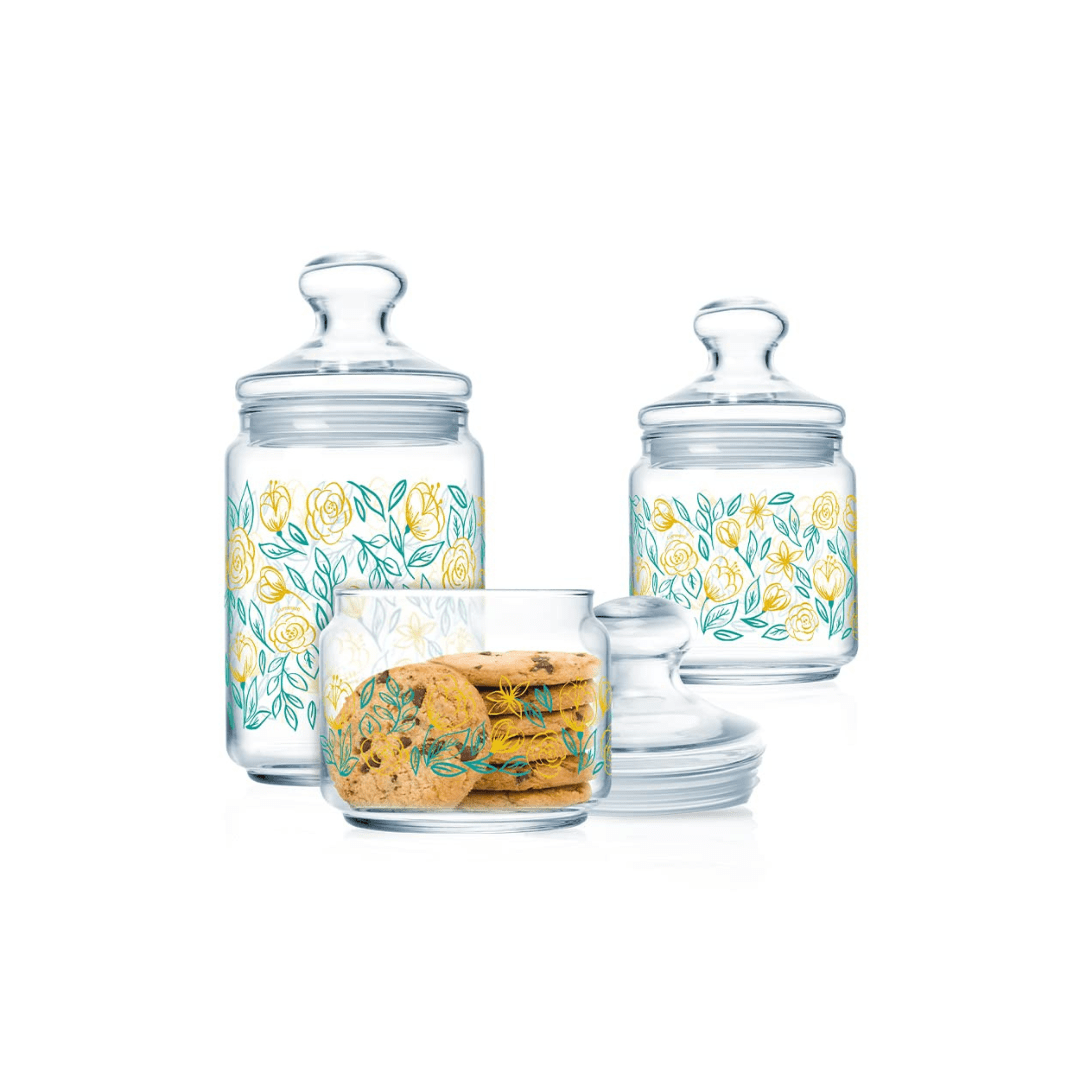 Luminarc Rose Gala 3Pc Pot Club Jar Set V0953 Best Price in Kenya