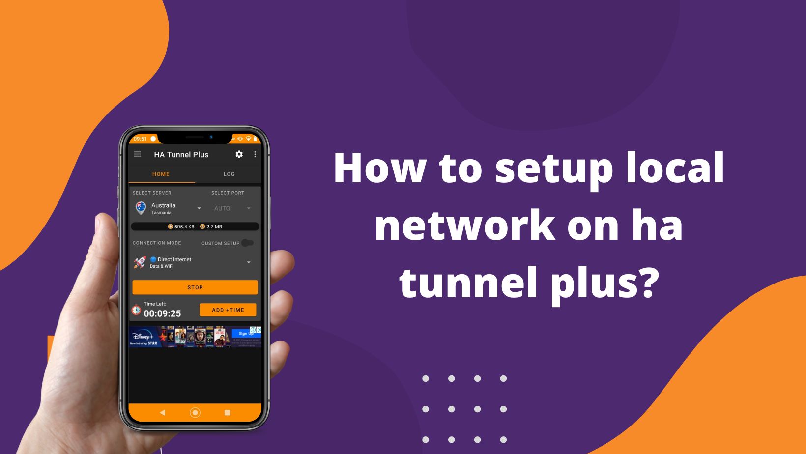 How to setup local network on ha tunnel plus?