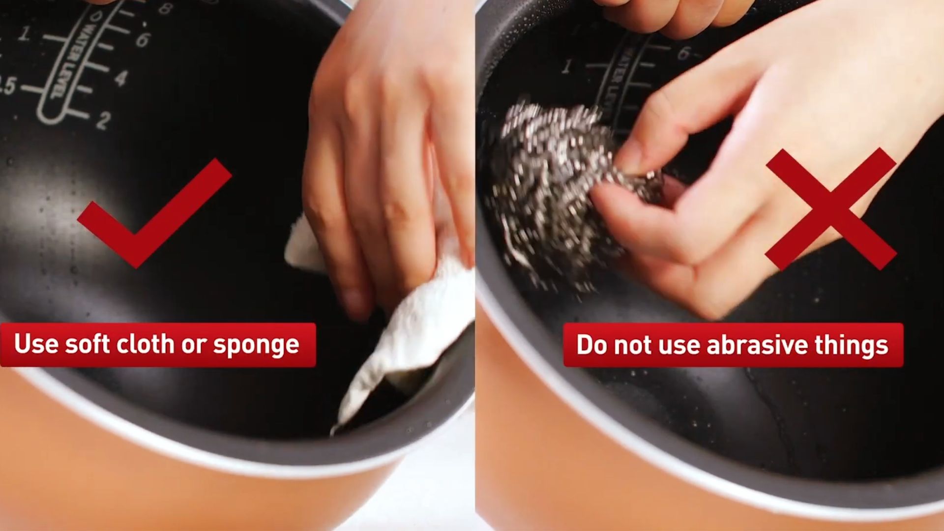How to clean rice cooker inner pot