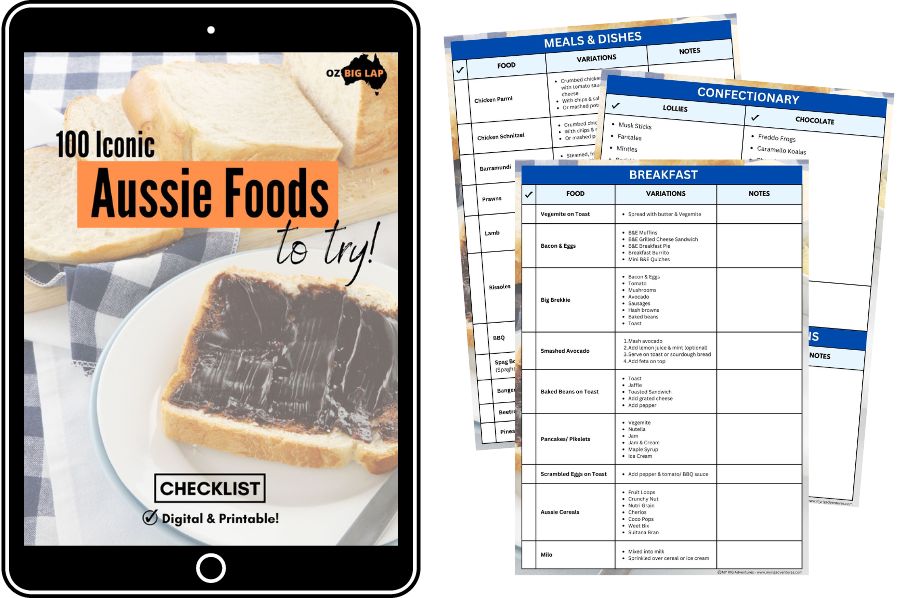 100 Iconic Aussie Foods Checklist