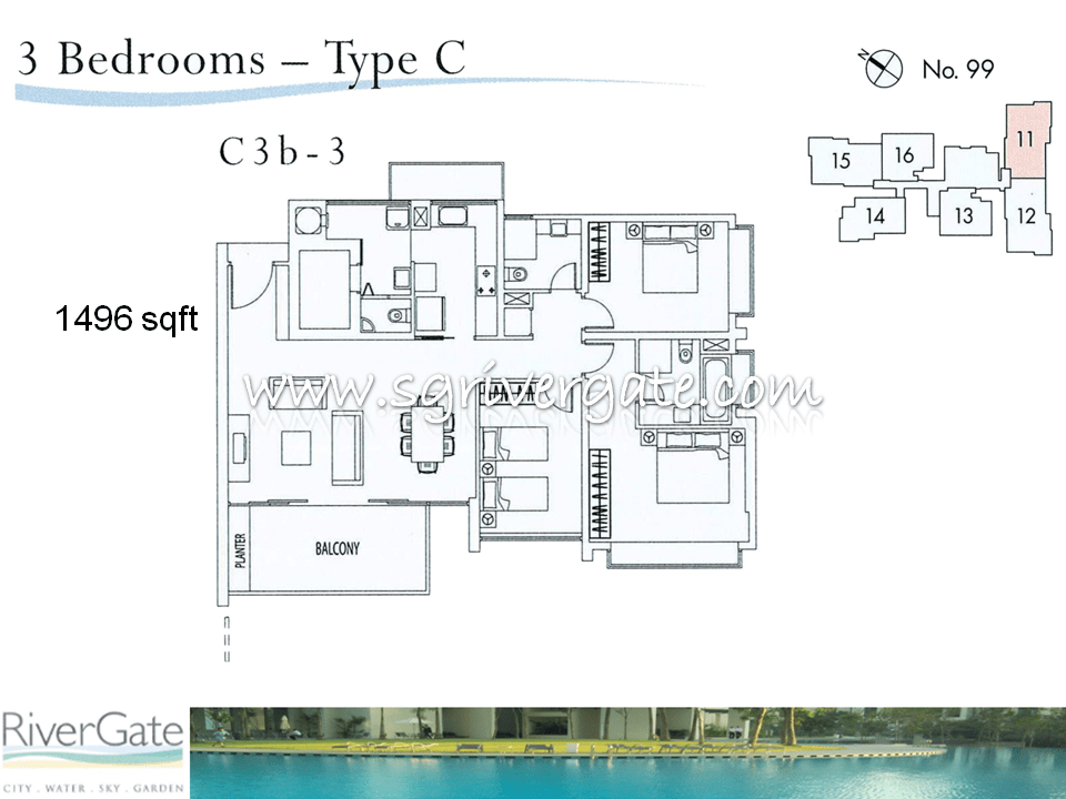 C3B3 RiverGate, Singapore Condo, Condominium Apartment, Condo for Sale, Condo for Rent