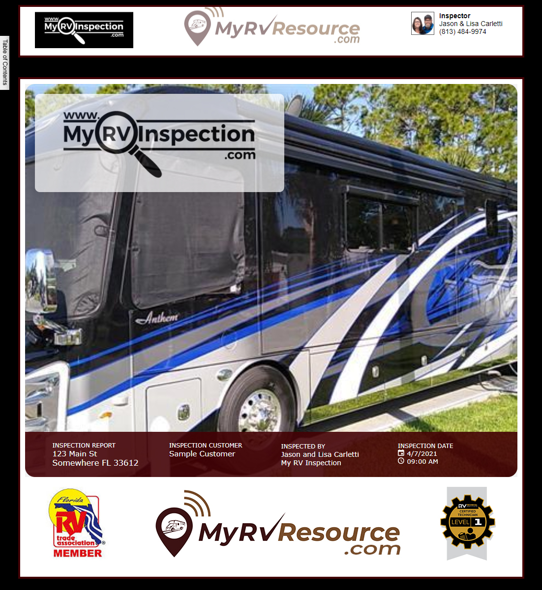 Master NRVIA Certified RV Inspector My RV Inspection