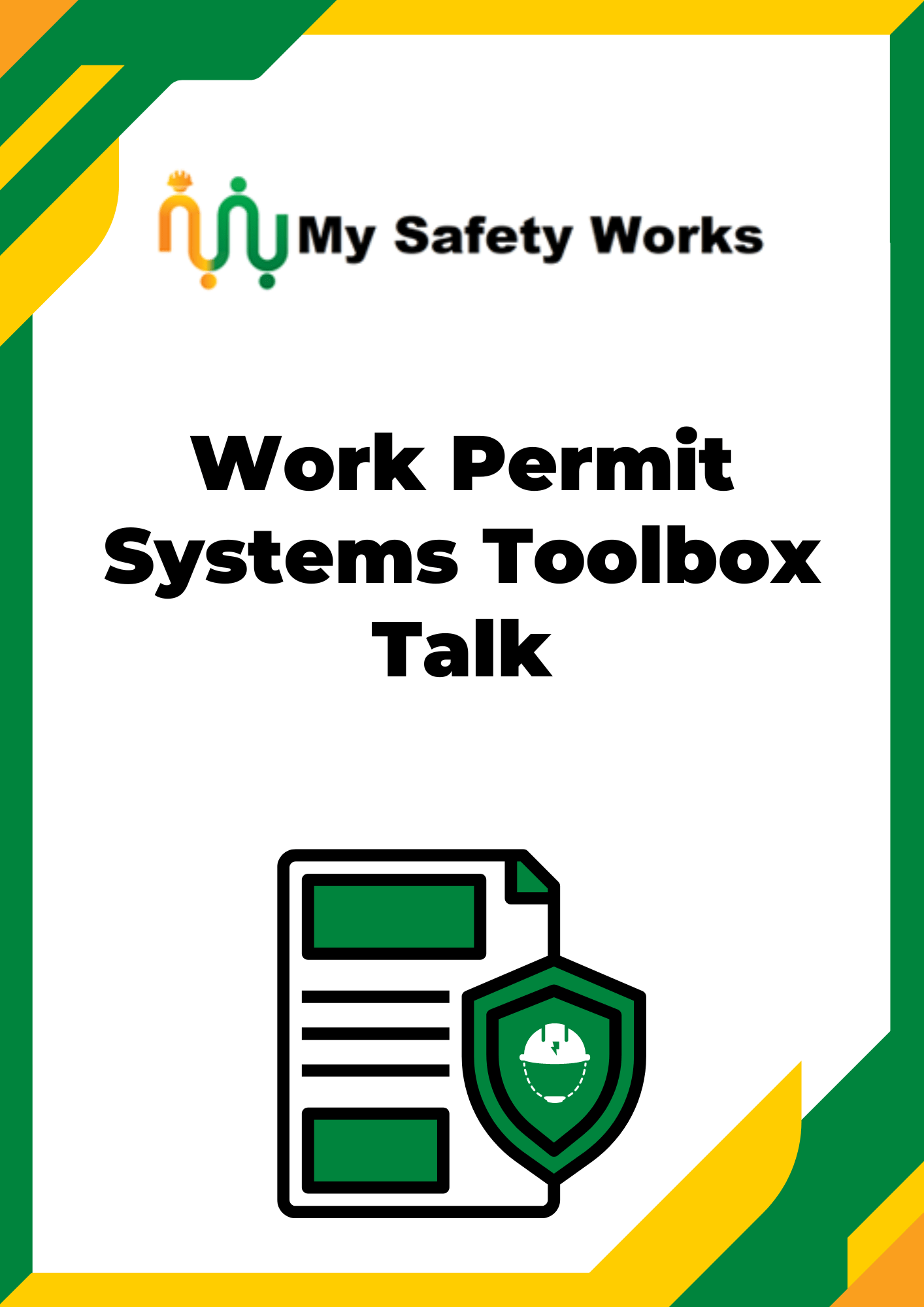 Work Permit Systems Toolbox Talk My Safety Works