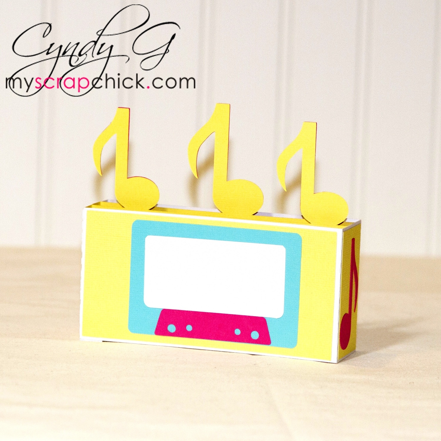 Boom Box Box Card My Scrap Chick